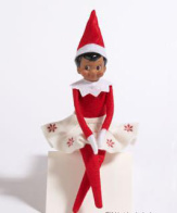 Female Elf on a Shelf in a seated pose